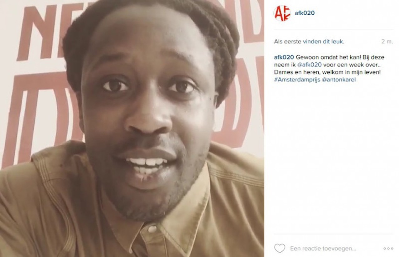 Akwasi neemt Instagram van AFK over in aanloop naar Amsterdamprijs voor de Kunst